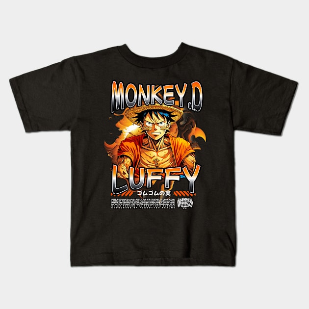 Monkey D Luffy Kids T-Shirt by Hype Appareal Co.